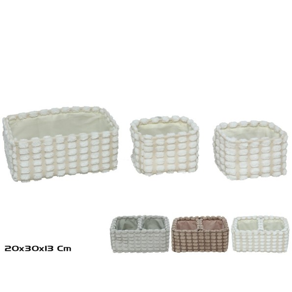 CESTA X3 RECTANGULAR 3 STD 30X20X13CM DALIA