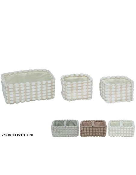 CESTA X3 RECTANGULAR 3 STD 30X20X13CM DALIA