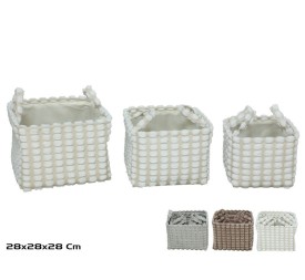CESTA X3 CUADRADA C/ASAS 3 STD 28X28X20/28CM DALIA