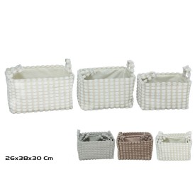 CESTA X3 RECTANGULAR C/ASAS 3 STD 38X26X22/30CM DALIA