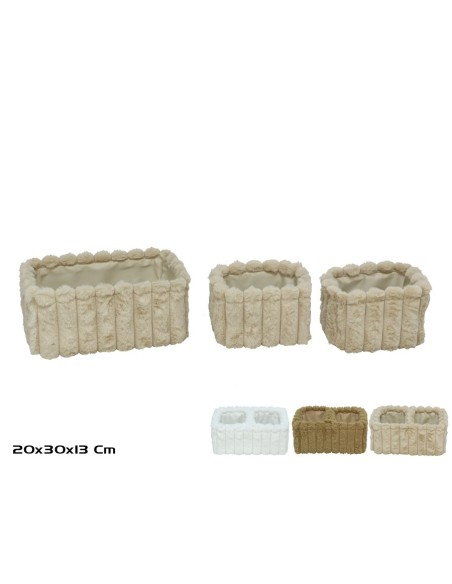 CESTA X3 RECTANGULAR 3 STD 30X20X13CM LOLAH