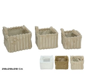 CESTA X3 CUADRADA C/ASAS 3 STD 28X28X20/28CM LOLAH