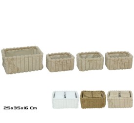 CESTA X4 RECTANGULAR 3 STD 35X25X16CM LOLAH