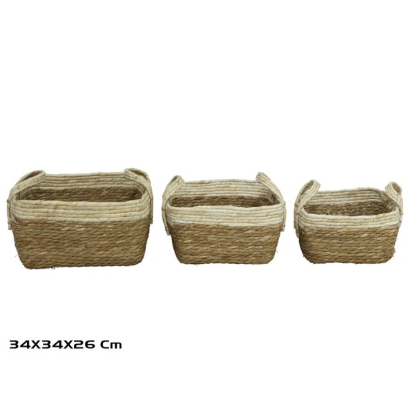 CESTA X3 CUADRADA 34X34X18/26CM