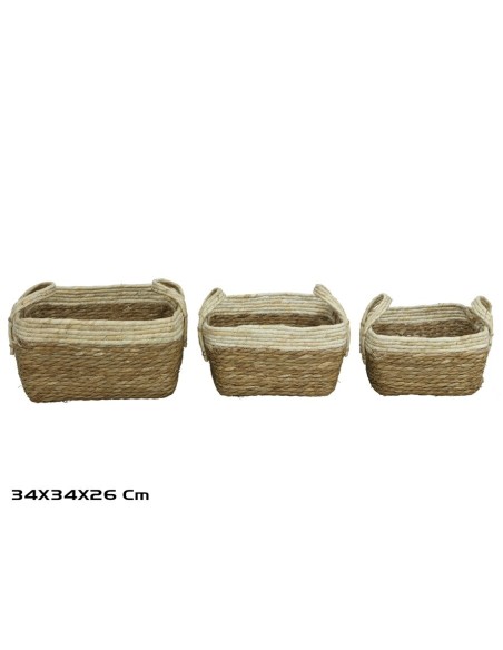 CESTA X3 CUADRADA 34X34X18/26CM