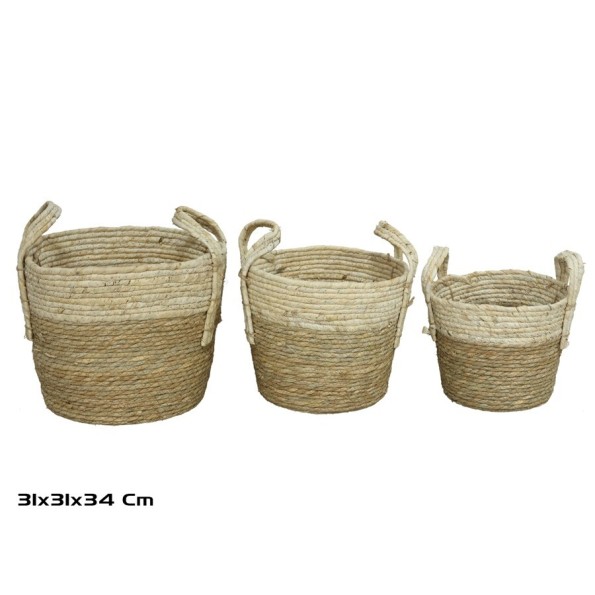 CESTA X3 REDONDA 31X31X26/34CM MARRI