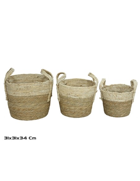 CESTA X3 REDONDA 31X31X26/34CM MARRI