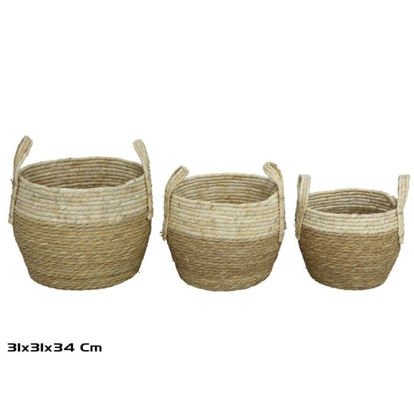CESTA X3 REDONDA 31X31X26/34CM MARRI (2078)