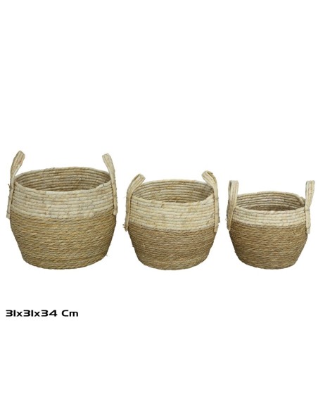 CESTA X3 REDONDA 31X31X26/34CM MARRI (2078)