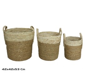 CESTA X3 REDONDA 42X42X42/53CM MARRI