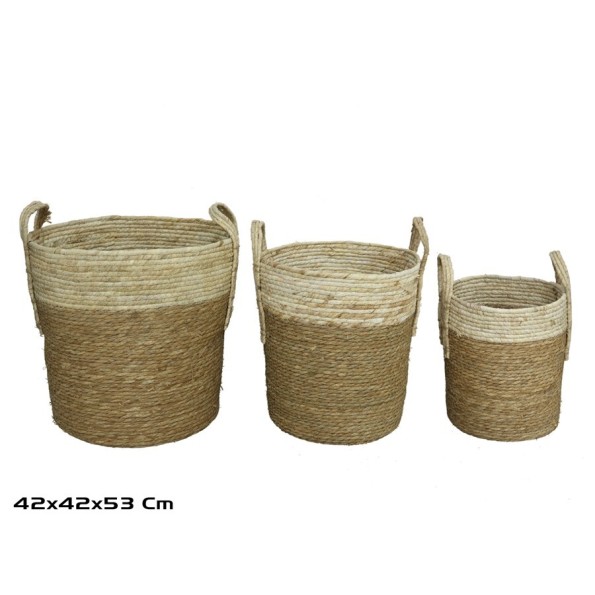 CESTA X3 REDONDA 42X42X42/53CM MARRI