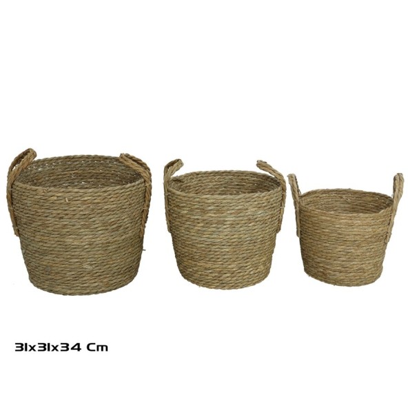 CESTA X3 REDONDA 31X31X26/34CM LOUV