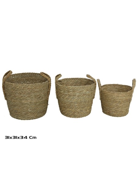 CESTA X3 REDONDA 31X31X26/34CM LOUV