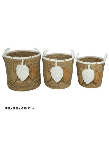 CESTA X3 C/ASAS 38X38X37/46CM PAOLA