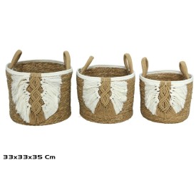 CESTA X3 C/ASAS 33X33X28/35CM ADRIHN