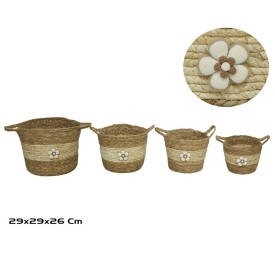 CESTA X4 C/ASAS 29X29X25/26CM ROCIO