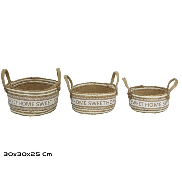 CESTA X3 C/ASAS 30X30X15/25CM HOMISW