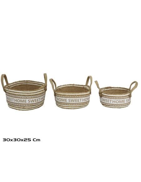 CESTA X3 C/ASAS 30X30X15/25CM HOMISW