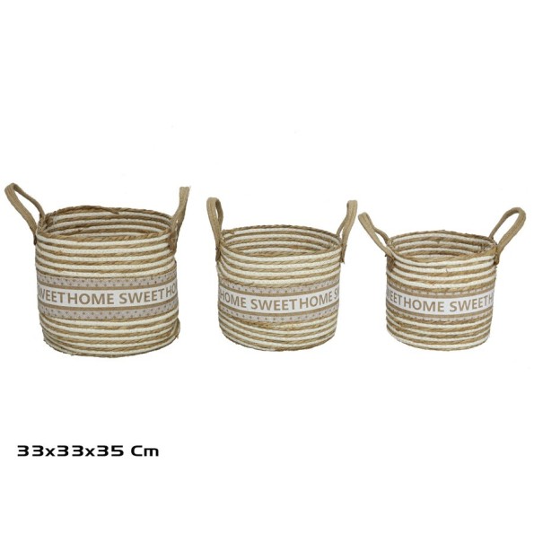 CESTA X3 C/ASAS 33X33X28/35CM HOMISW
