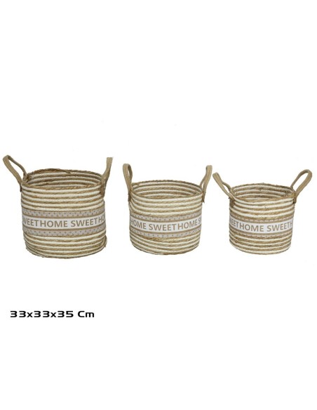 CESTA X3 C/ASAS 33X33X28/35CM HOMISW