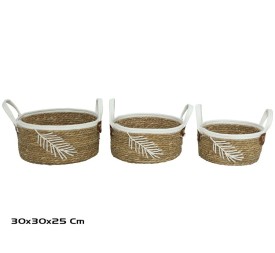 CESTA X3 C/ASAS 30X30X15/25CM  ROMINA