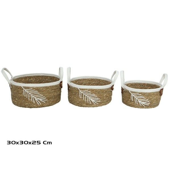 CESTA X3 C/ASAS 30X30X15/25CM  ROMINA