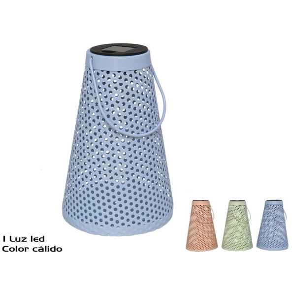 FAROL SOLAR DANTE 3 COL SRT 1LED METAL 13.5X13.5X20CM