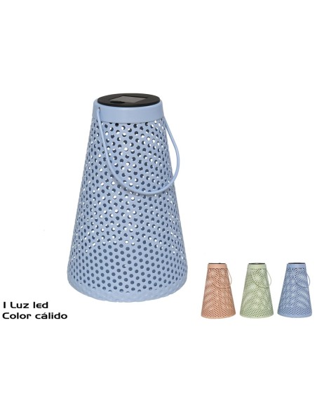 FAROL SOLAR DANTE 3 COL SRT 1LED METAL 13.5X13.5X20CM