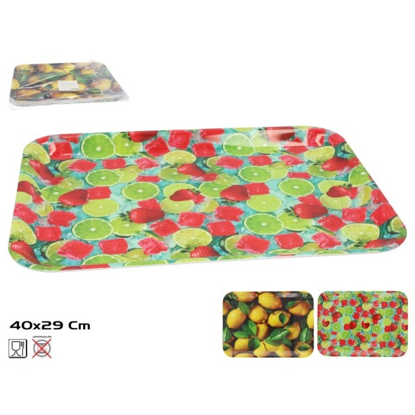 BANDEJA RECT. RICA FRUTA 40X29CM 2 SURT