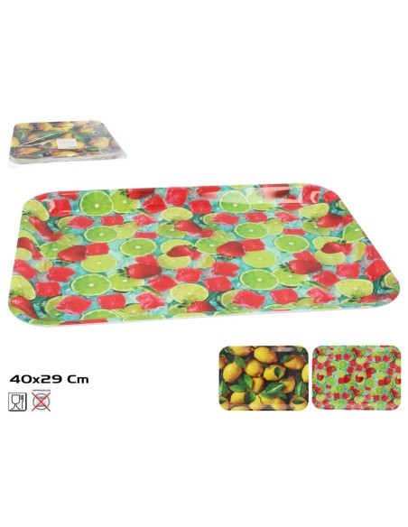 BANDEJA RECT. RICA FRUTA 40X29CM 2 SURT
