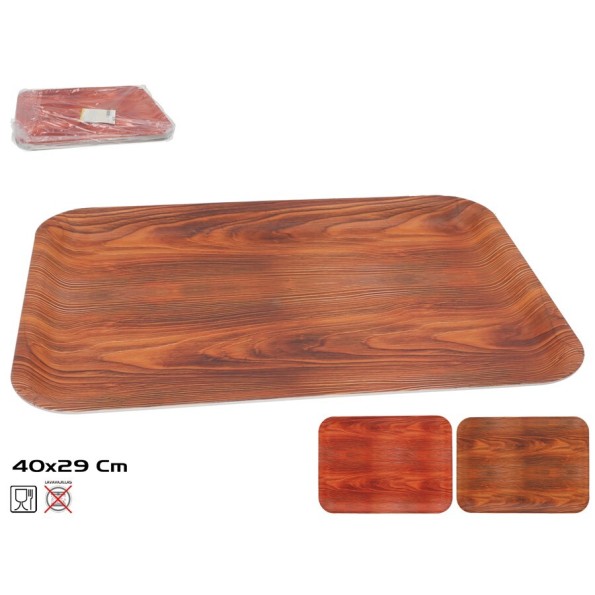 BANDEJA RECT. MON BOIS 40X29CM 2 SURT