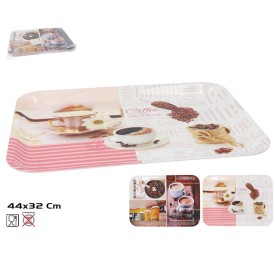 BANDEJA RECT. BUEN CAFE 44X32CM 2 SURT