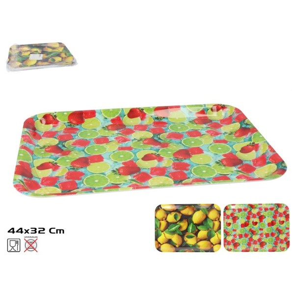 BANDEJA RECT. RICA FRUTA 44X32CM 2 SURT