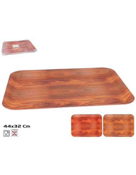 BANDEJA RECT. MON BOIS 44X32CM 2 SURT