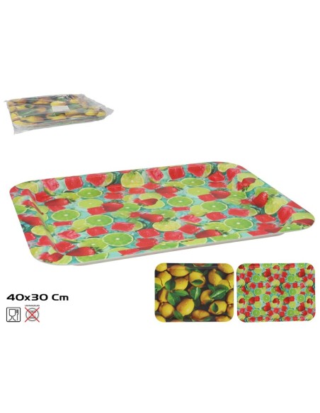 BANDEJA RECT. RICA FRUTA 40X30CM 2 SURT