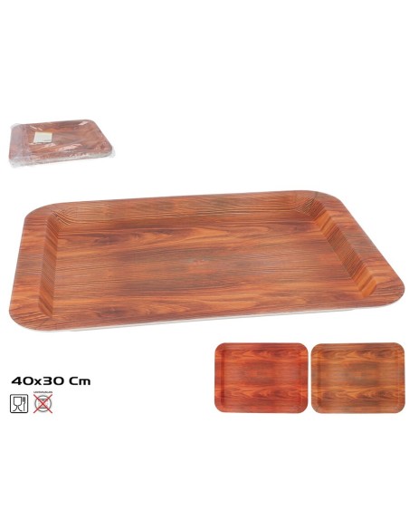 BANDEJA RECT. MON BOIS 40X30CM 2 SURT