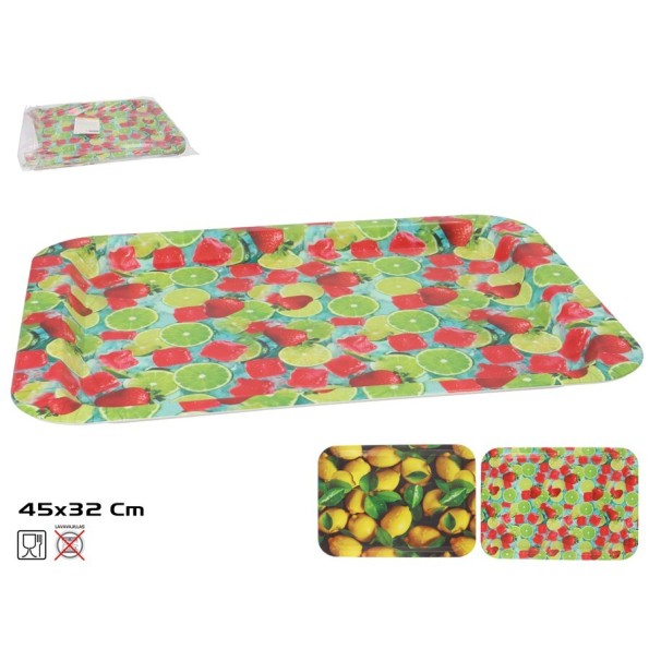 BANDEJA RECT. RICA FRUTA 45X32CM 2 SURT