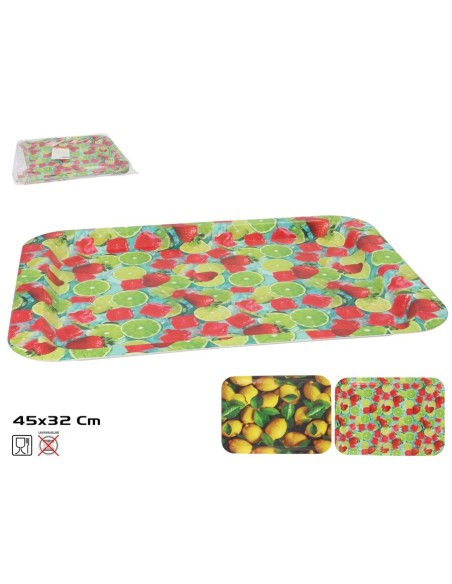 BANDEJA RECT. RICA FRUTA 45X32CM 2 SURT