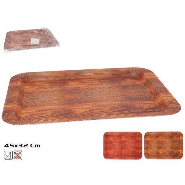 BANDEJA RECT. MON BOIS 45X32CM 2 SURT