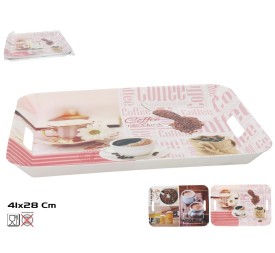BANDEJA RECT. BUEN CAFE 41X28CM 2 SURT
