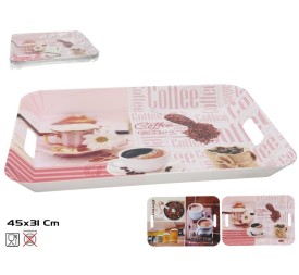 BANDEJA RECT. BUEN CAFE 45X31CM 2 SURT