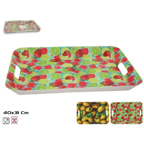 BANDEJA RECT. RICA FRUTA 45X31CM 2 SURT