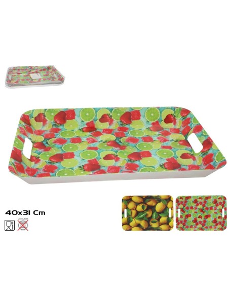 BANDEJA RECT. RICA FRUTA 45X31CM 2 SURT