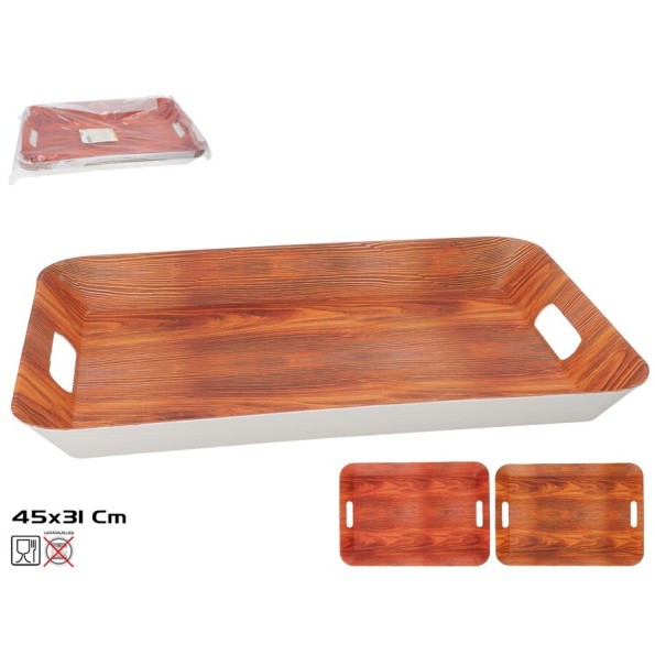 BANDEJA RECT. MON BOIS 45X31CM 2 SURT