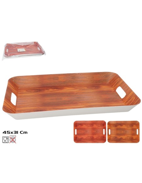 BANDEJA RECT. MON BOIS 45X31CM 2 SURT