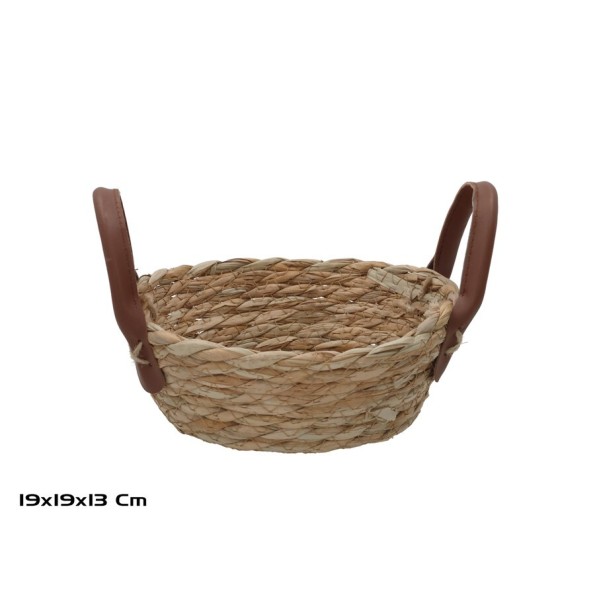 CESTA REDONDA C/ASAS  19X19X7/13CM LEIRE
