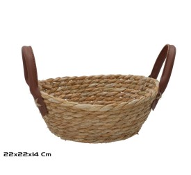 CESTA REDONDA C/ASAS  22X22X8/14CM LEIRE