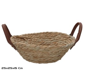 CESTA REDONDA C/ASAS  25X25X9/15CM LEIRE