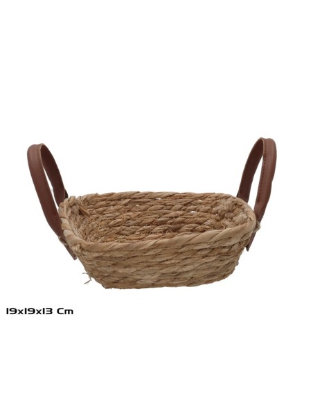 CESTA CUADRADA C/ASAS  19X19X7/13CM LEIRE