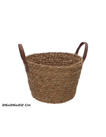 CESTA REDONDA C/ASAS  26X26X16/22CM LEIRE